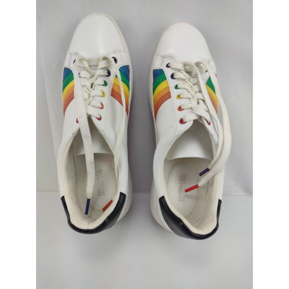 MICHAEL Michael Kors Poppy Lace Up Rainbow Sneakers 9.5 M - Picture 11 of 12